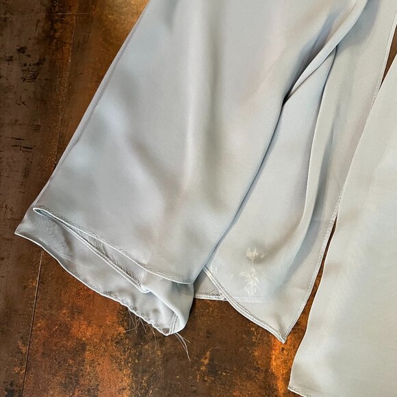 JJ's House Dusty Blue Lined Sleeveless Bridesmaid/Prom Sash Gown, Size 2 - Picture 8 of 11